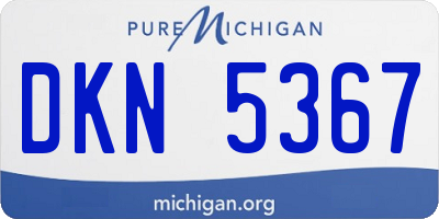 MI license plate DKN5367