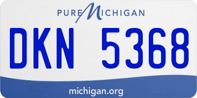 MI license plate DKN5368
