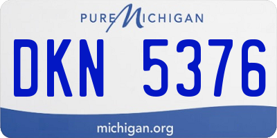 MI license plate DKN5376
