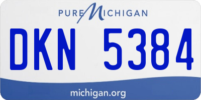 MI license plate DKN5384