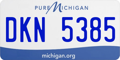 MI license plate DKN5385