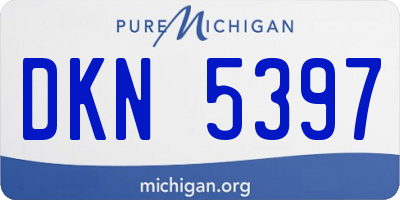 MI license plate DKN5397