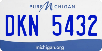 MI license plate DKN5432