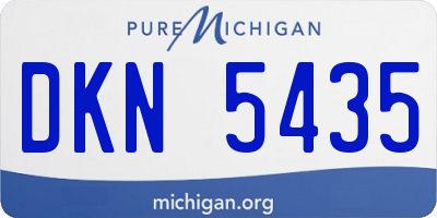 MI license plate DKN5435