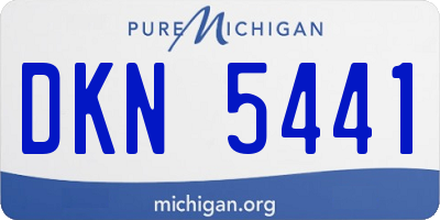 MI license plate DKN5441