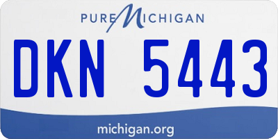 MI license plate DKN5443