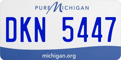 MI license plate DKN5447