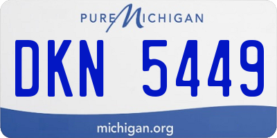 MI license plate DKN5449