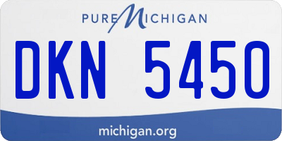 MI license plate DKN5450