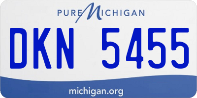 MI license plate DKN5455