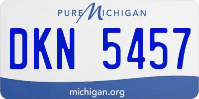 MI license plate DKN5457