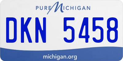 MI license plate DKN5458