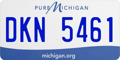 MI license plate DKN5461