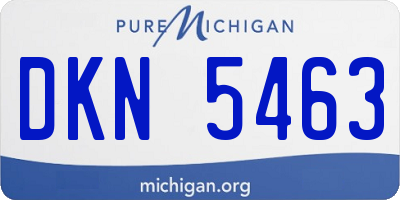 MI license plate DKN5463