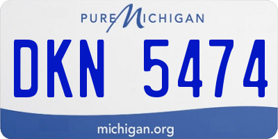MI license plate DKN5474