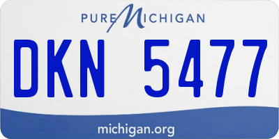 MI license plate DKN5477