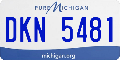 MI license plate DKN5481