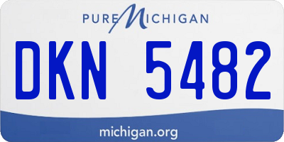 MI license plate DKN5482