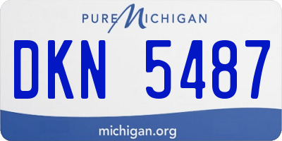 MI license plate DKN5487