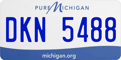 MI license plate DKN5488