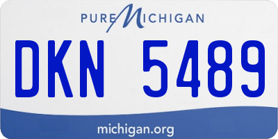 MI license plate DKN5489