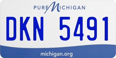 MI license plate DKN5491