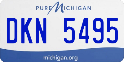MI license plate DKN5495