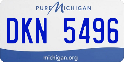 MI license plate DKN5496