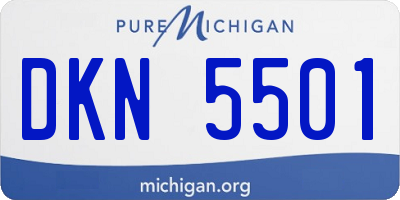 MI license plate DKN5501