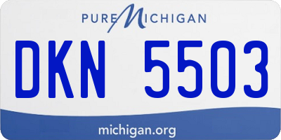 MI license plate DKN5503