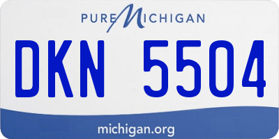 MI license plate DKN5504
