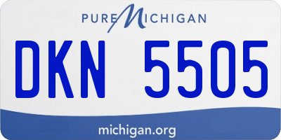 MI license plate DKN5505