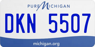 MI license plate DKN5507