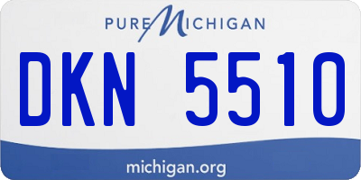 MI license plate DKN5510