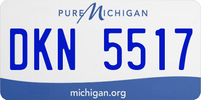 MI license plate DKN5517