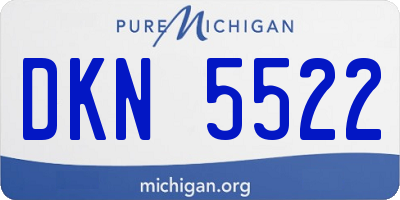 MI license plate DKN5522