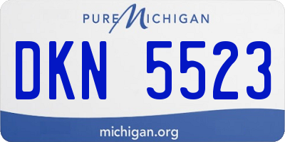 MI license plate DKN5523