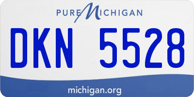 MI license plate DKN5528