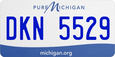 MI license plate DKN5529