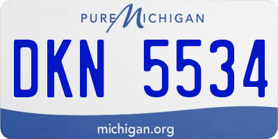 MI license plate DKN5534