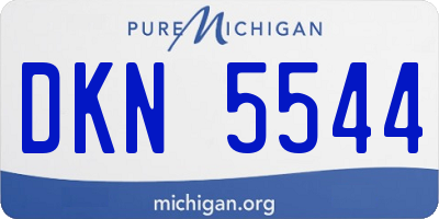 MI license plate DKN5544