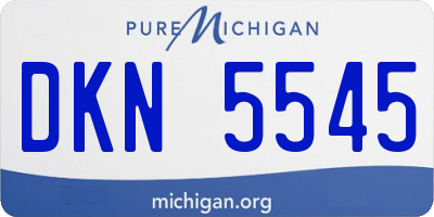 MI license plate DKN5545