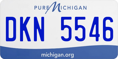 MI license plate DKN5546