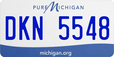 MI license plate DKN5548