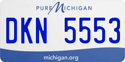 MI license plate DKN5553