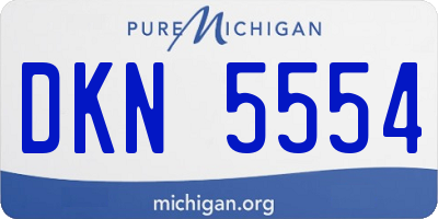 MI license plate DKN5554