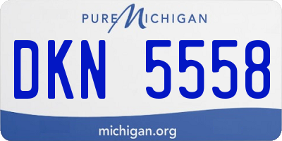 MI license plate DKN5558
