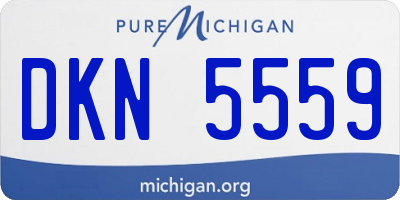 MI license plate DKN5559