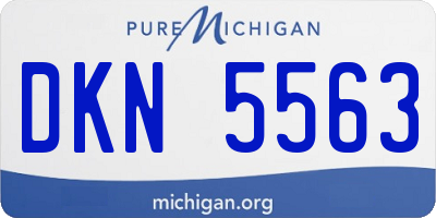 MI license plate DKN5563