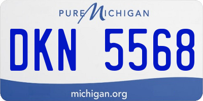 MI license plate DKN5568